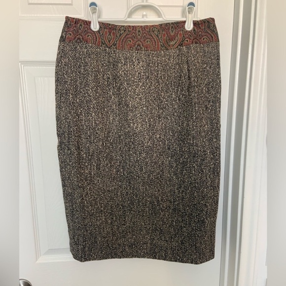 Indigo Moon Wool Blend Pencil Skirt - Picture 5 of 8